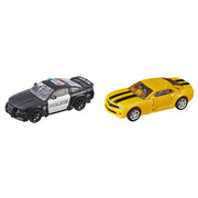 Transformers Buzzworthy Bumblebee Studio Series Deluxe - 27BB Clunker Bumblebee vs. 28BB Barricade - Exclusive - Collectables > Action Figures > toys -  Hasbro