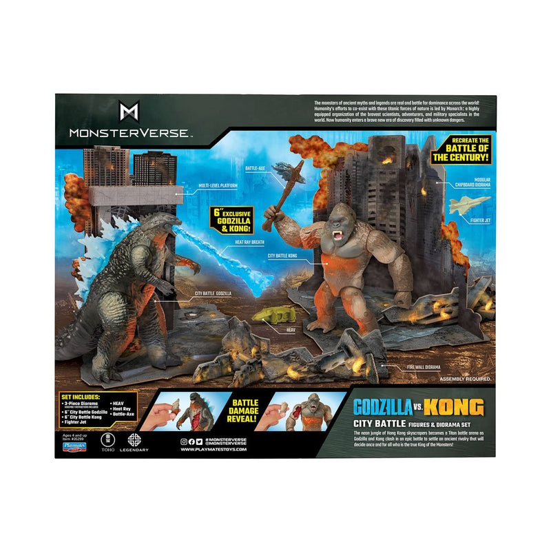 Playmates - Monsterverse City Battle Godzilla and Kong 6-Inch Action Figure 2-Pack - Collectables > Action Figures > toys -  PLAYMATES