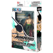 Anime Heroes - One Piece - Roronoa Zoro - Three Sword Style - Collectables > Action Figures > toys -  Bandai