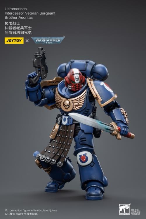 JoyToy - Warhammer 40k - Ultramarines - Intercessor Veteran Sergeant Brother Aeontas - Collectables > Action Figures > toys -  Joy Toy