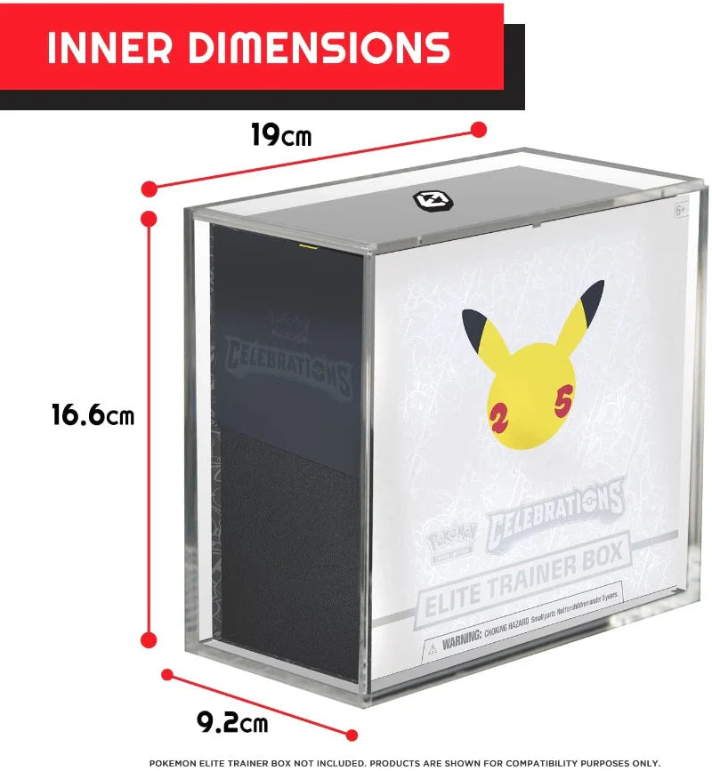 EVORETRO - Pokemon ETB Elite Trainer Box w/ Sliding Lid Anti-UV - EVORETRO Acrylic Protector 4.0MM - accessory -  EVORETRO