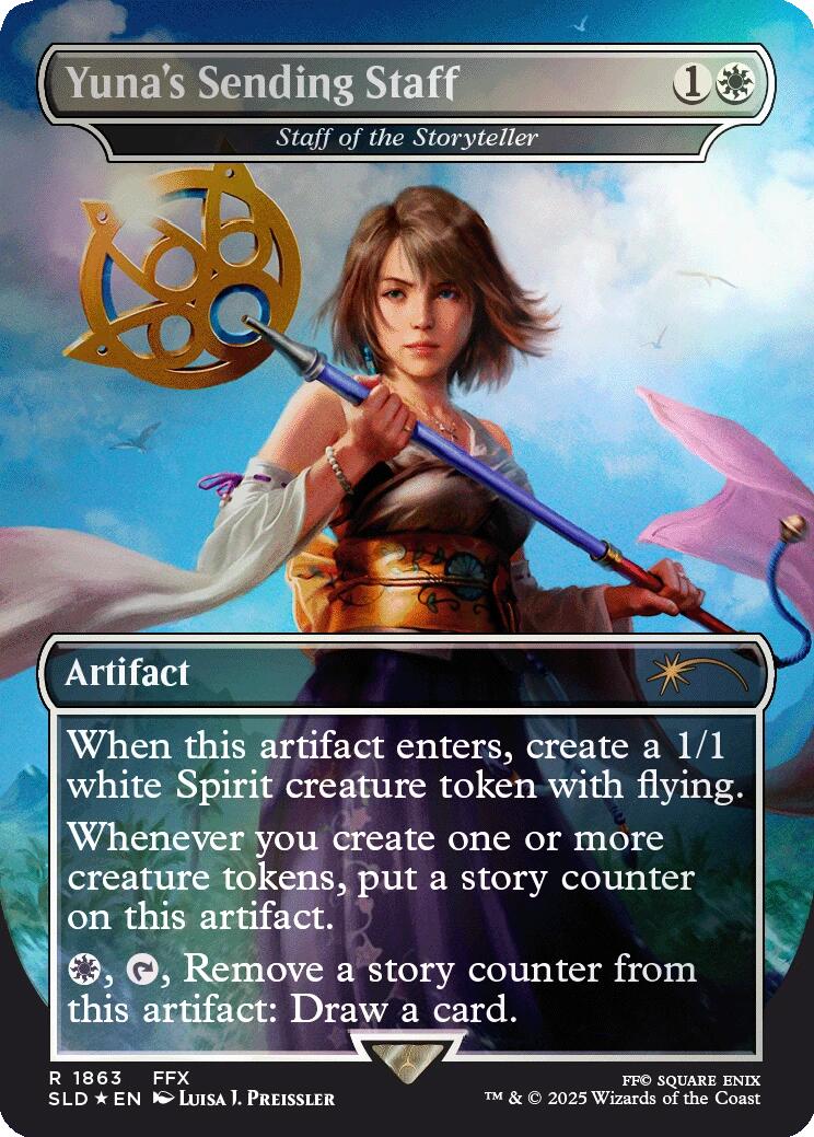 Yuna's Sending Staff - Staff of the Storyteller (Rainbow Foil)