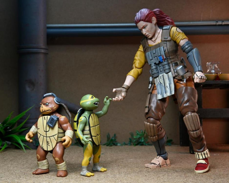Teenage Mutant Ninja Turtles: The Last Ronin - The Lost Years Grammy April with Baby Yi & Moja - Collectables > Action Figures > toys -  Neca