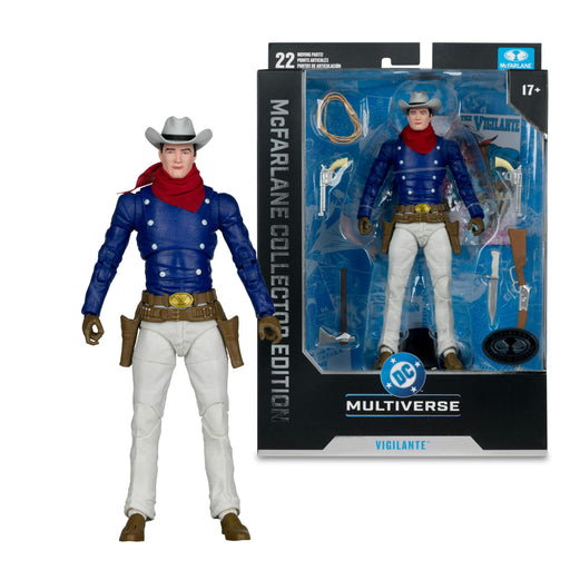 DC Multiverse Collector Edition - All-Star Squadron - Vigilante - Platinum / Chase — figure and box