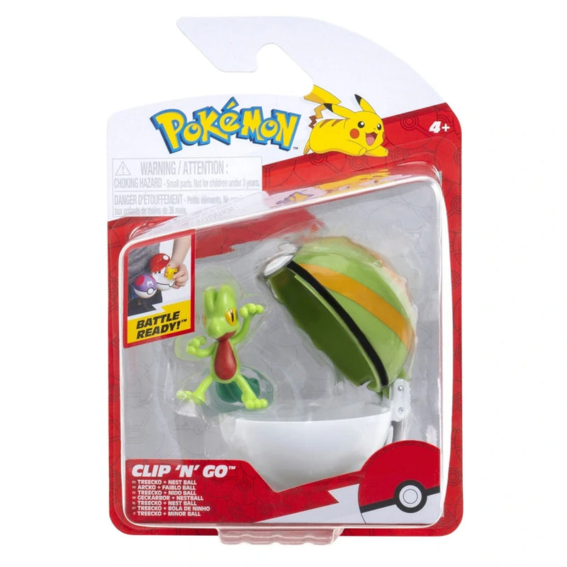 Pokémon - Clip 'N' Go - Treecko + Nest Ball - Collectables > Action Figures > toys -  Jazwares