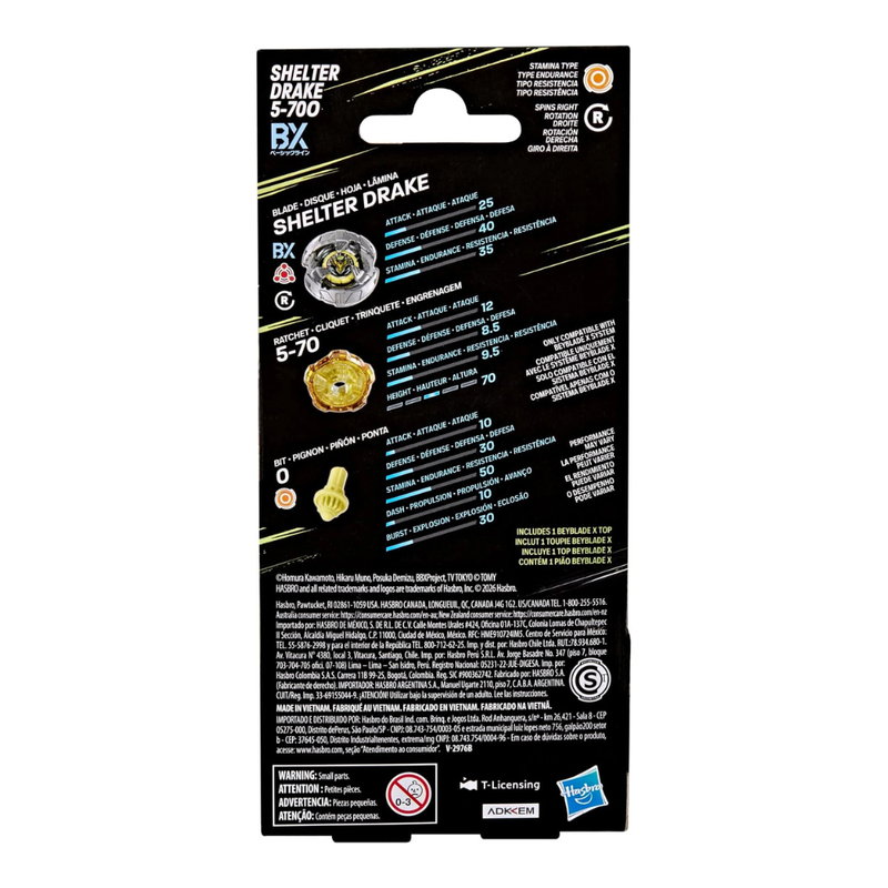 Beyblade X Shelter Drake 5-70O BX Booster Pack - Collectables > Action Figures > toys -  Hasbro