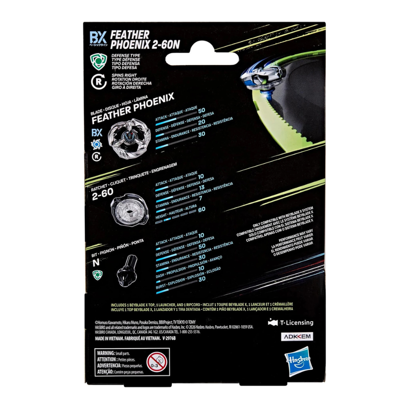 Beyblade X Feather Phoenix 2-60N BX Starter Pack - Collectables > Action Figures > toys -  Hasbro