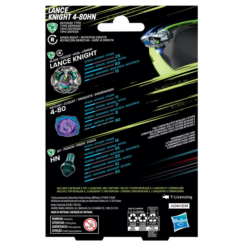 Beyblade X Lance Knight 4-80HN Starter Pack Set - Collectables > Action Figures > toys -  Hasbro