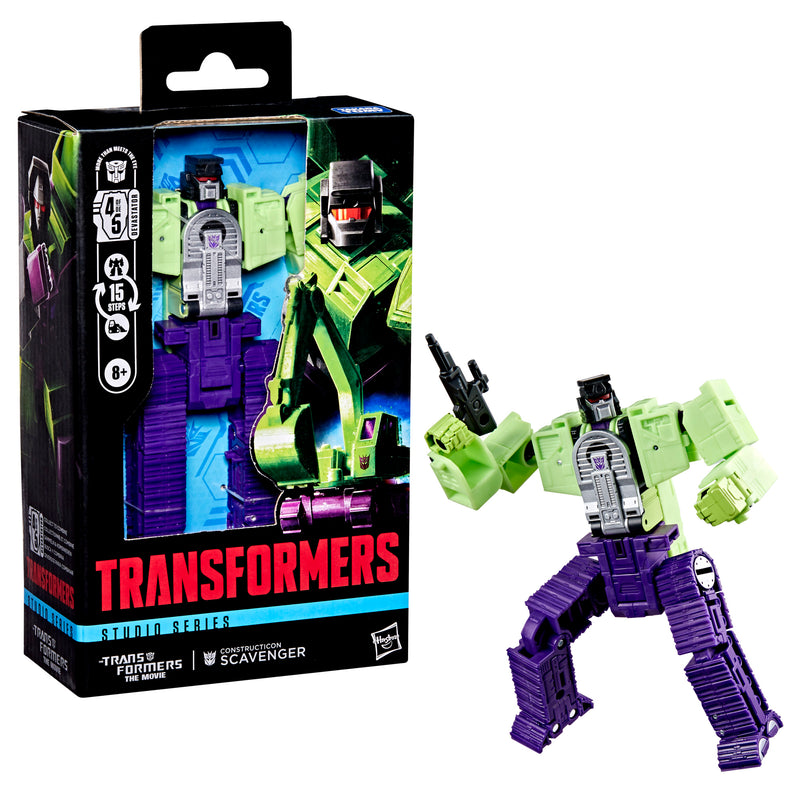 Transformers Studio Series Deluxe Class The Transformers: The Movie Constructicon - Scavenger - Action & Toy Figures -  Hasbro
