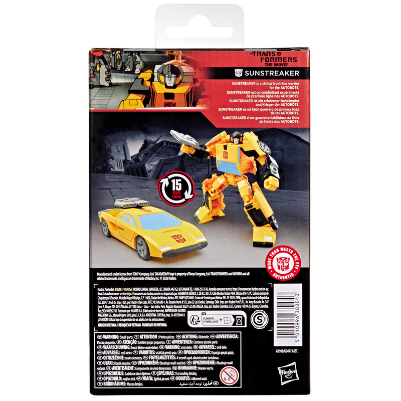 Transformers Studio Series The Transformers: The Movie Deluxe Class Sunstreaker (Preorder May 2026) - Collectables > Action Figures > toys -  Hasbro