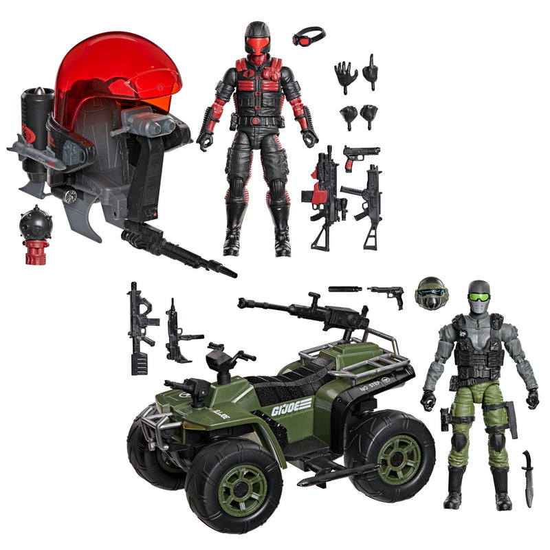 G.I. Joe Classified Series #218 Snake Eyes & Varmint ATV Vs. Stealth Viper & Cobra Stealth Flight Pod (Trubble Bubble) - Collectables > Action Figures > toys -  Hasbro