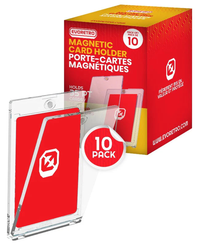 EVORETRO - One Touch Magnetic Card Holder 35PT for Trading and Gaming Cards - Pack of 10 - accessory -  EVORETRO