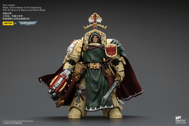JoyToy - Warhammer 40K - Dark Angels - Belial, Grand Master of the Deathwing with the Sword of Silence and Storm Bolter - Collectables > Action Figures > toys -  Joy Toy
