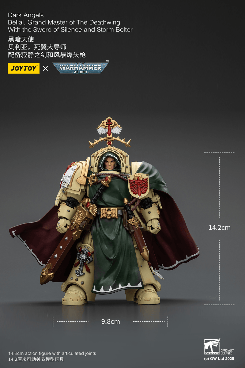 JoyToy - Warhammer 40K - Dark Angels - Belial, Grand Master of the Deathwing with the Sword of Silence and Storm Bolter - Collectables > Action Figures > toys -  Joy Toy