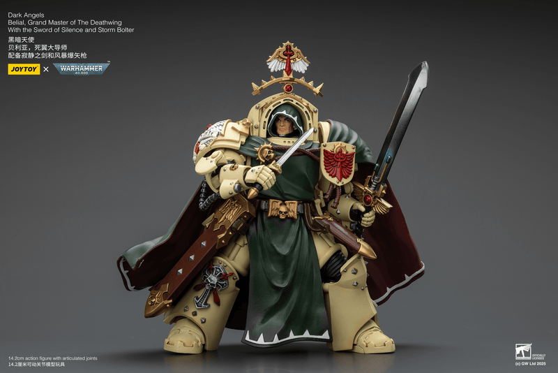 JoyToy - Warhammer 40K - Dark Angels - Belial, Grand Master of the Deathwing with the Sword of Silence and Storm Bolter - Collectables > Action Figures > toys -  Joy Toy