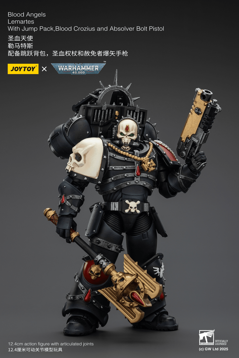 JoyToy - Warhammer 40K - Blood Angels - Lemartes with Jump Pack, Blood Crozius and Absolver Bolt Pistol - Collectables > Action Figures > toys -  Joy Toy