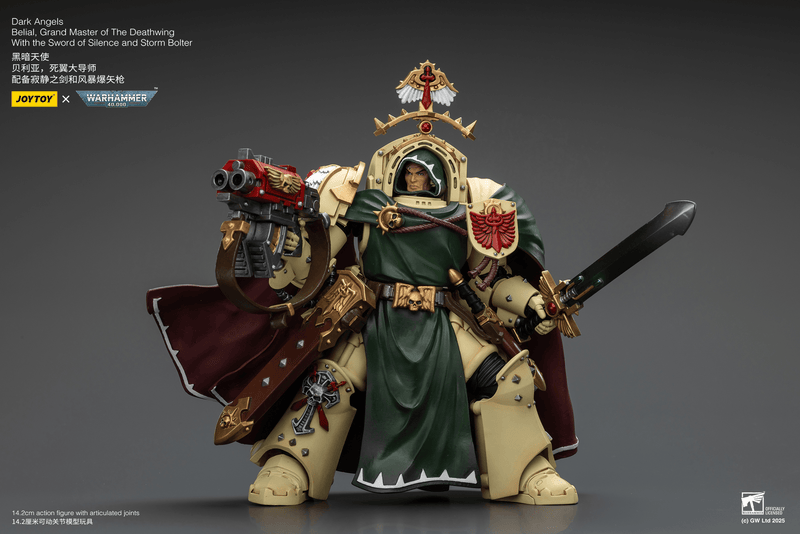 JoyToy - Warhammer 40K - Dark Angels - Belial, Grand Master of the Deathwing with the Sword of Silence and Storm Bolter - Collectables > Action Figures > toys -  Joy Toy