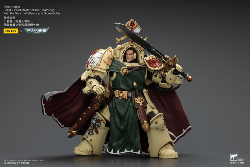 JoyToy - Warhammer 40K - Dark Angels - Belial, Grand Master of the Deathwing with the Sword of Silence and Storm Bolter - Collectables > Action Figures > toys -  Joy Toy