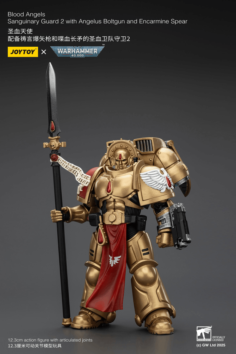 JoyToy - Warhammer 40K - Blood Angels - Sanguinary Guard 2 with Angelus Boltgun and Encarmine Spear - Collectables > Action Figures > toys -  Joy Toy