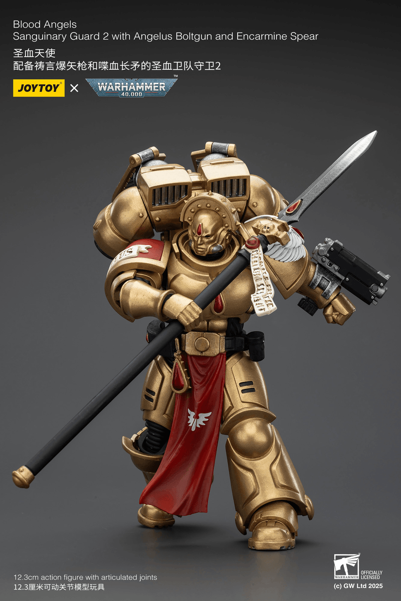 JoyToy - Warhammer 40K - Blood Angels - Sanguinary Guard 2 with Angelus Boltgun and Encarmine Spear - Collectables > Action Figures > toys -  Joy Toy