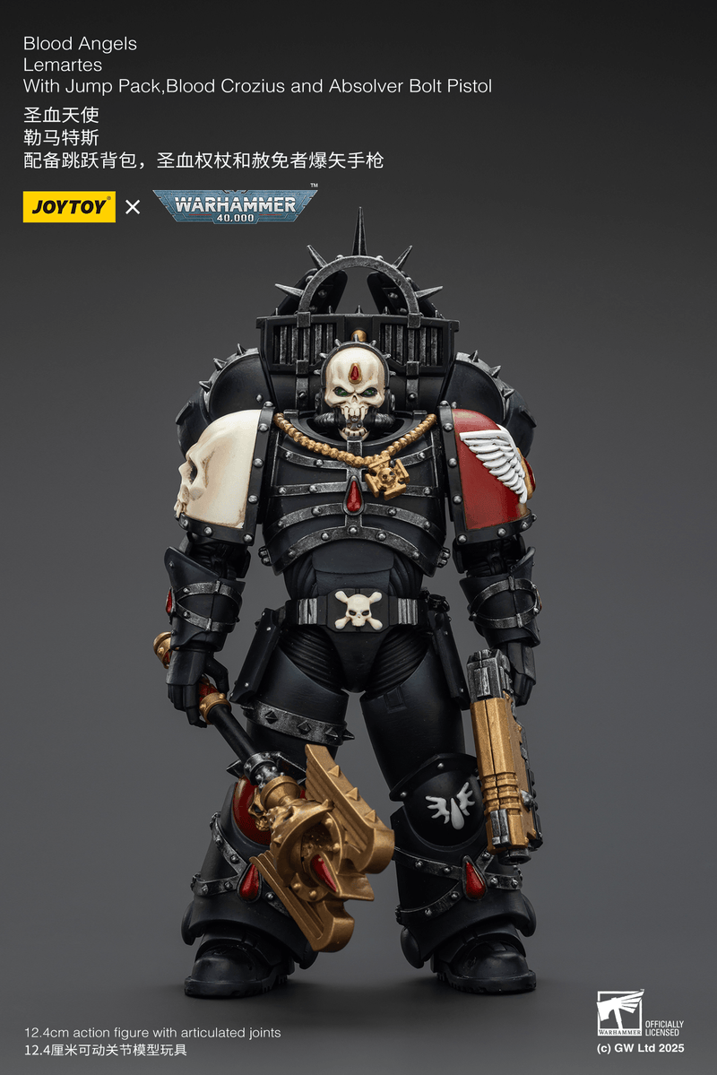 JoyToy - Warhammer 40K - Blood Angels - Lemartes with Jump Pack, Blood Crozius and Absolver Bolt Pistol - Collectables > Action Figures > toys -  Joy Toy