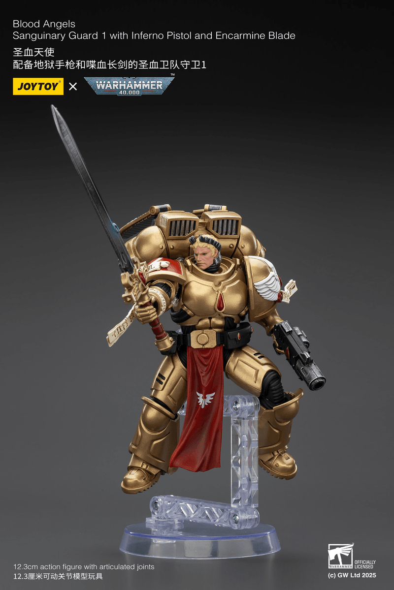 JoyToy - Warhammer 40K - Blood Angels - Sanguinary Guard 1 with Inferno Pistol and Encarmine Blade - Collectables > Action Figures > toys -  Joy Toy