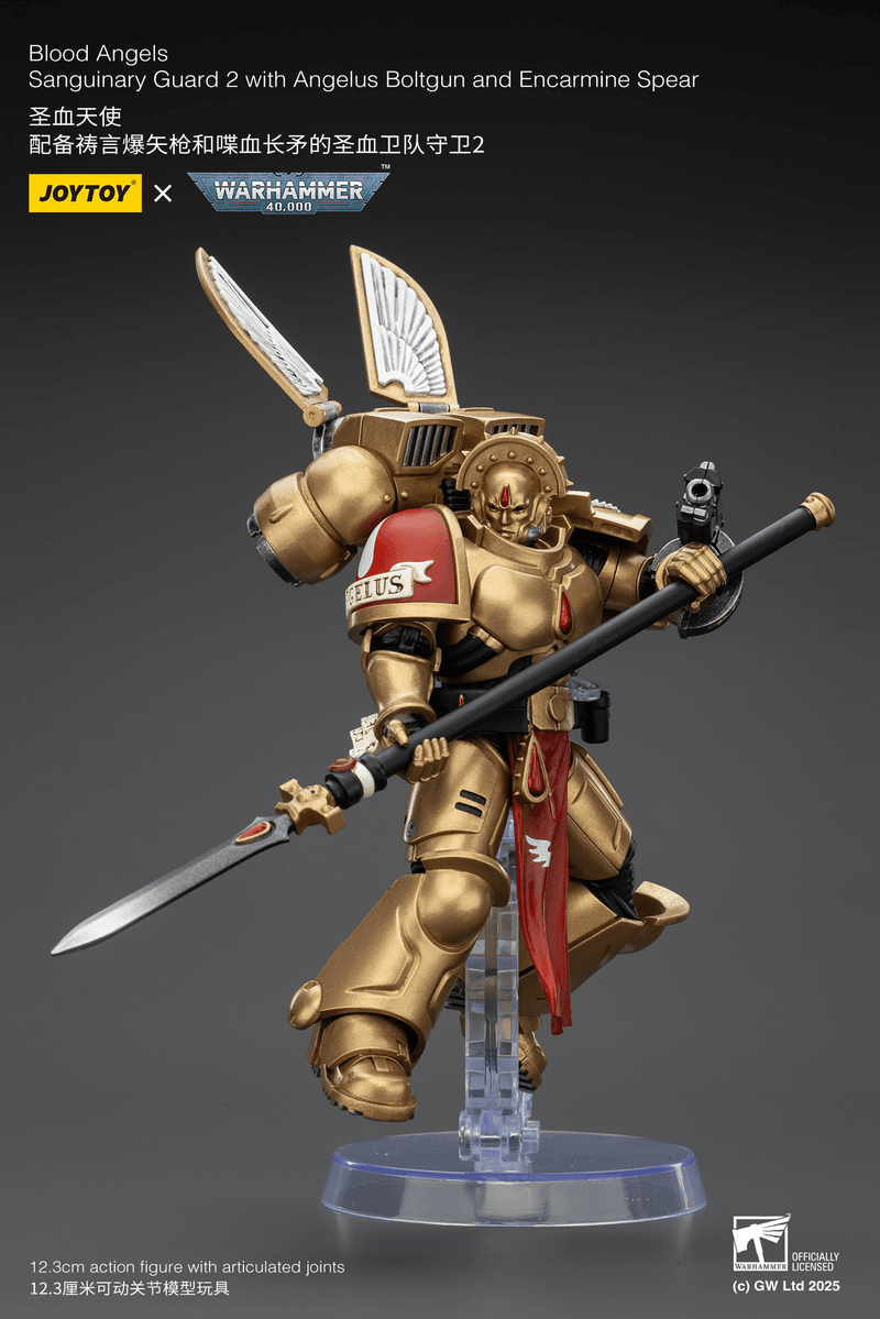 JoyToy - Warhammer 40K - Blood Angels - Sanguinary Guard 2 with Angelus Boltgun and Encarmine Spear - Collectables > Action Figures > toys -  Joy Toy