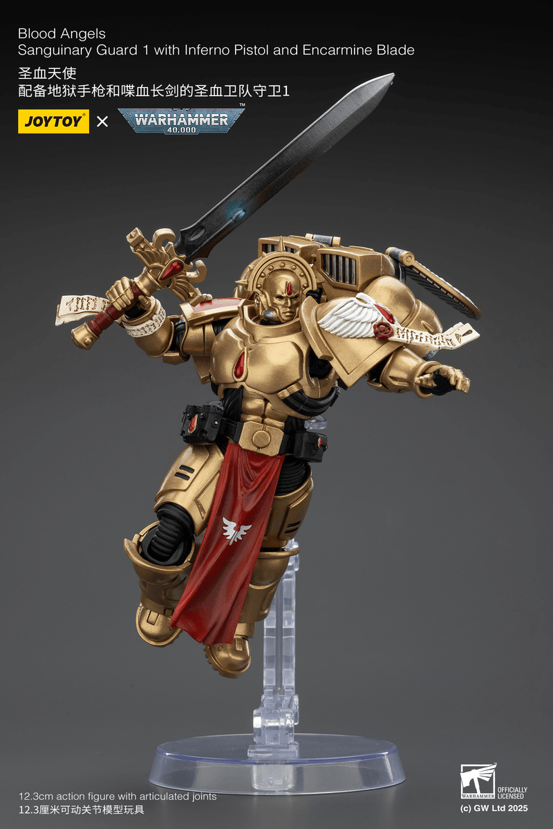 JoyToy - Warhammer 40K - Blood Angels - Sanguinary Guard 1 with Inferno Pistol and Encarmine Blade - Collectables > Action Figures > toys -  Joy Toy
