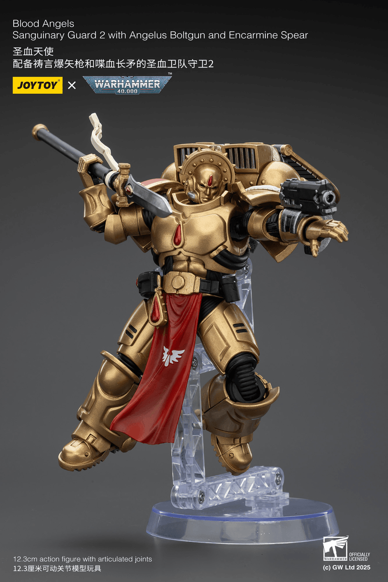 JoyToy - Warhammer 40K - Blood Angels - Sanguinary Guard 2 with Angelus Boltgun and Encarmine Spear - Collectables > Action Figures > toys -  Joy Toy