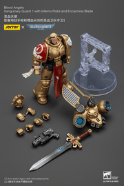 JoyToy - Warhammer 40K - Blood Angels - Sanguinary Guard 1 with Inferno Pistol and Encarmine Blade - Collectables > Action Figures > toys -  Joy Toy