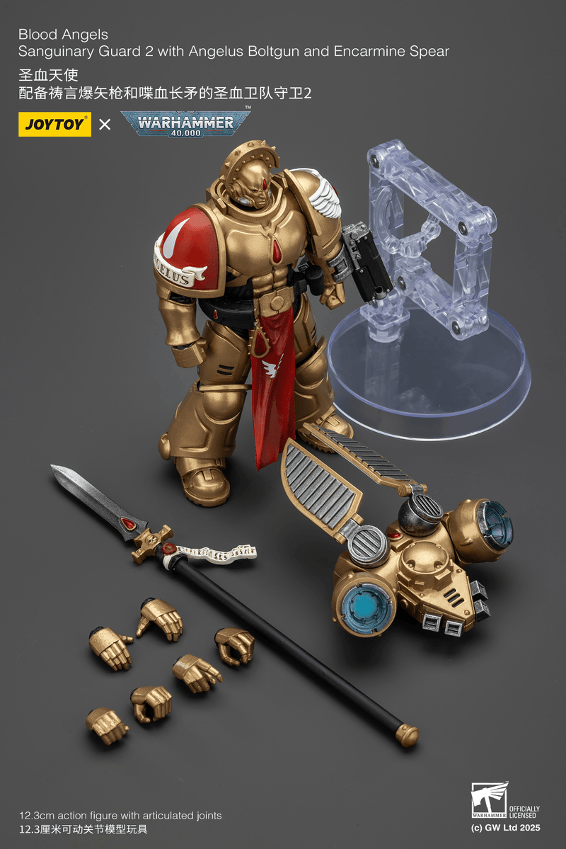 JoyToy - Warhammer 40K - Blood Angels - Sanguinary Guard 2 with Angelus Boltgun and Encarmine Spear - Collectables > Action Figures > toys -  Joy Toy