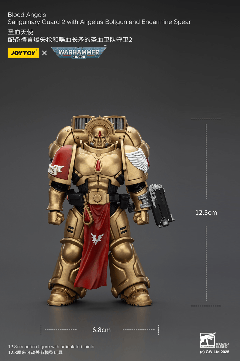 JoyToy - Warhammer 40K - Blood Angels - Sanguinary Guard 2 with Angelus Boltgun and Encarmine Spear - Collectables > Action Figures > toys -  Joy Toy