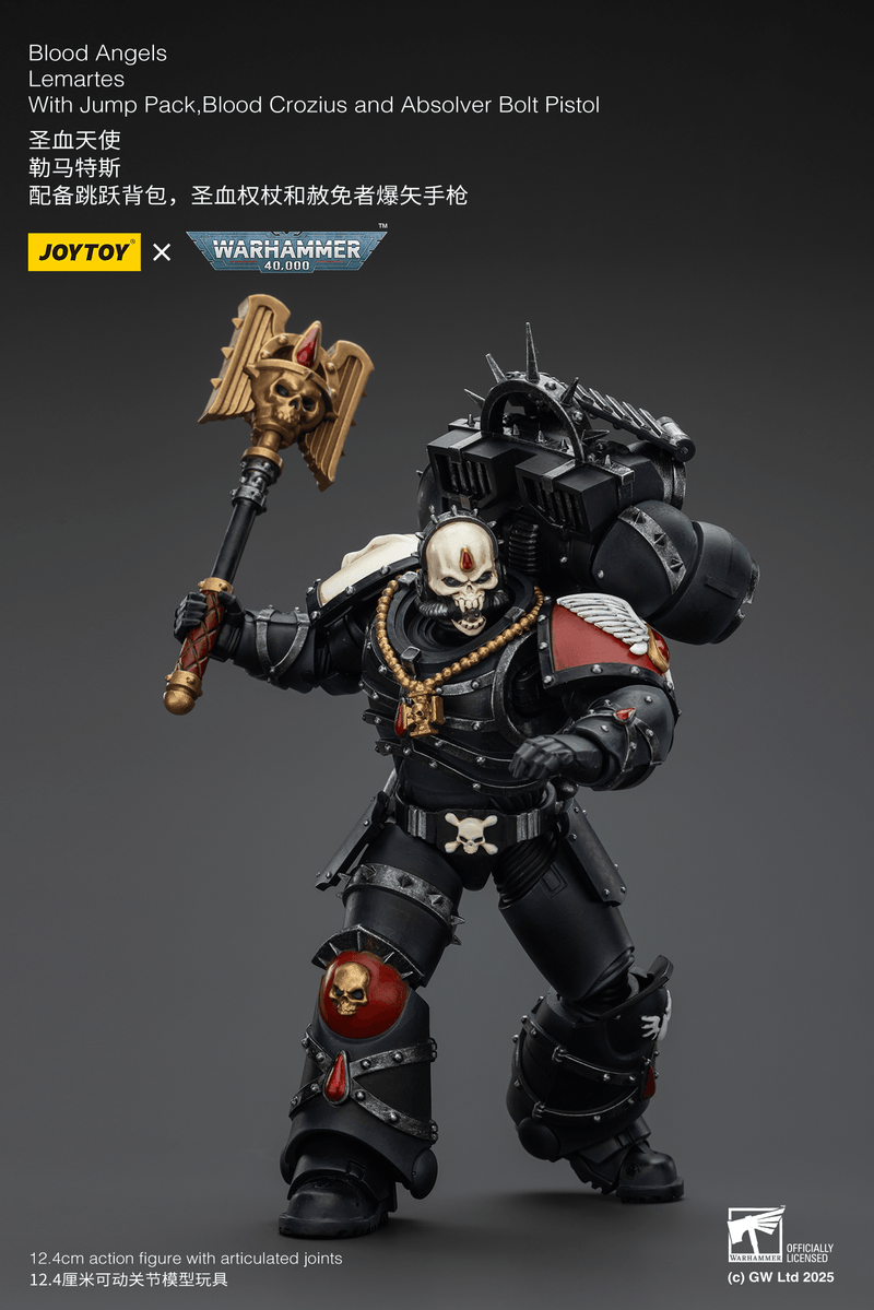 JoyToy - Warhammer 40K - Blood Angels - Lemartes with Jump Pack, Blood Crozius and Absolver Bolt Pistol - Collectables > Action Figures > toys -  Joy Toy