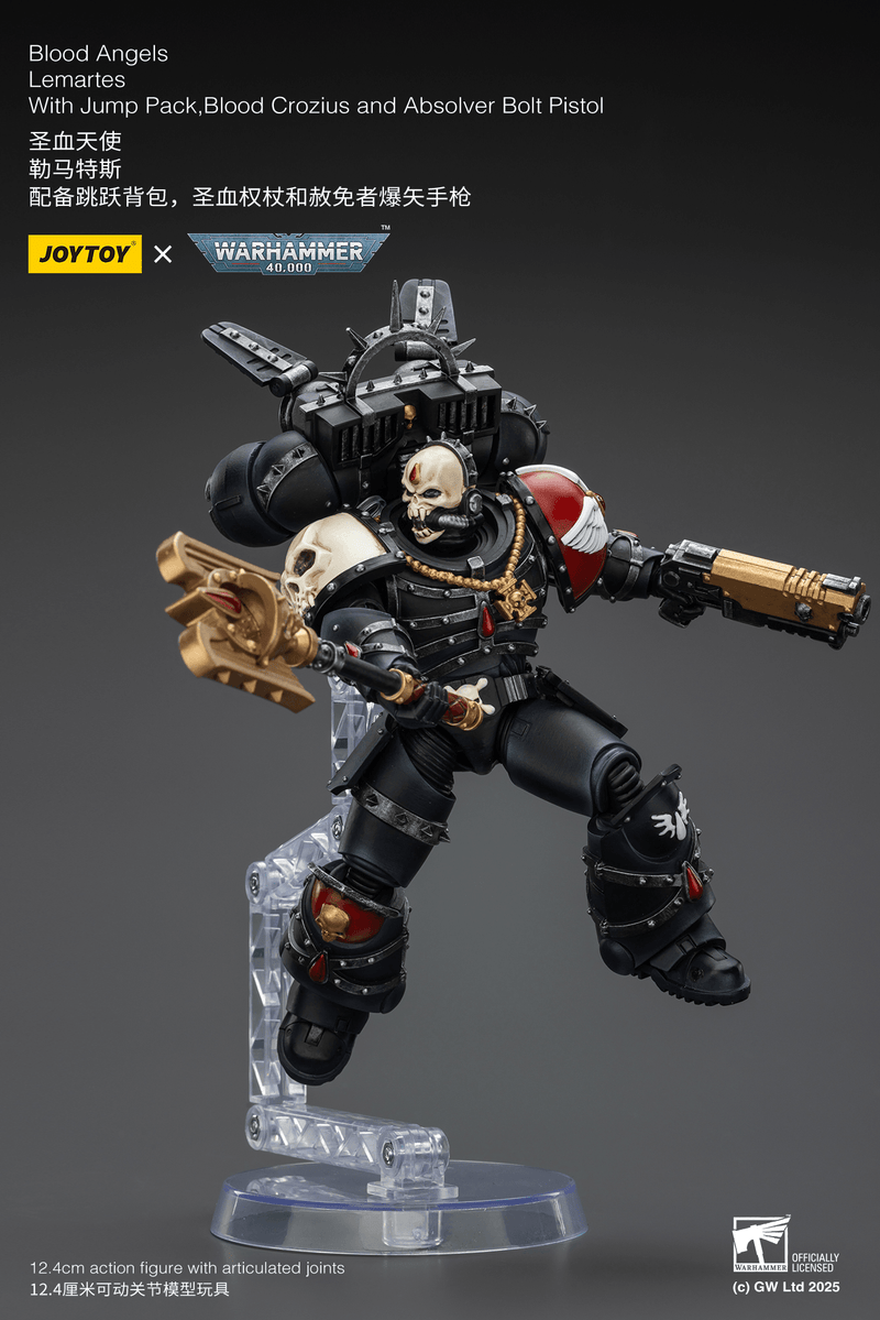 JoyToy - Warhammer 40K - Blood Angels - Lemartes with Jump Pack, Blood Crozius and Absolver Bolt Pistol - Collectables > Action Figures > toys -  Joy Toy