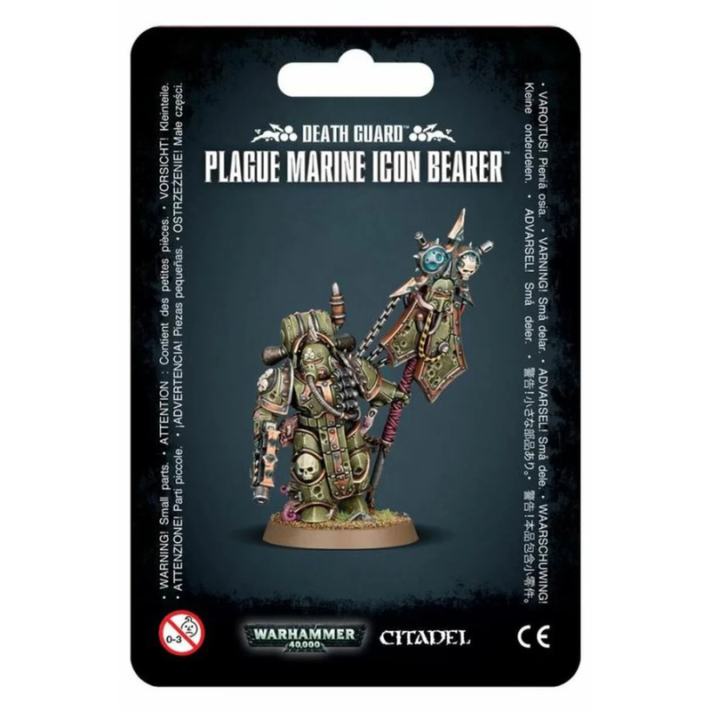 Warhammer 40,000 - Death Guard - Plague Marine Icon Bearer - Miniature -  Games Workshop