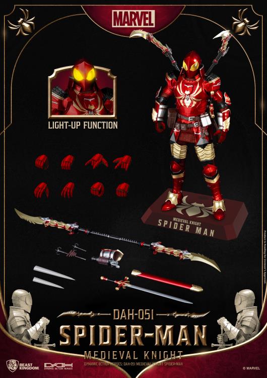 Beast Kingdom - Marvel Dynamic 8ction Heroes DAH-051 Medieval Knight Spider-Man - Collectables > Action Figures > toys -  Beast Kingdom
