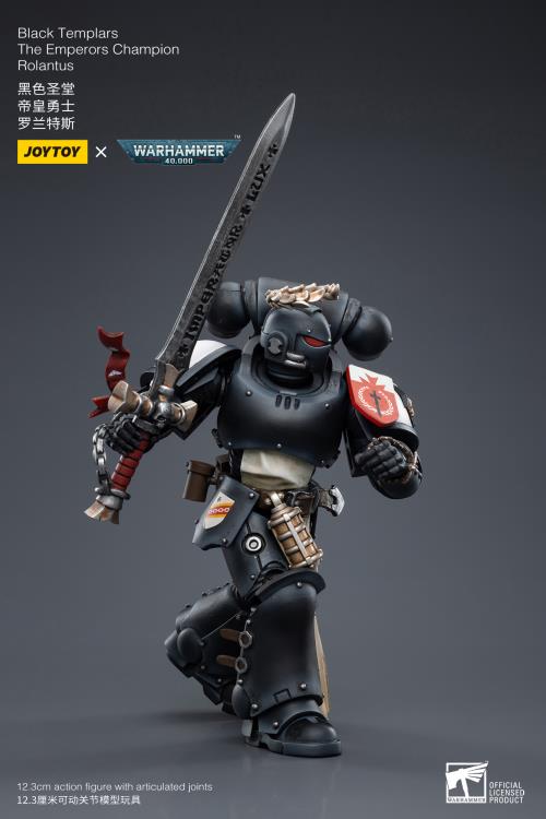 JoyToy - Warhammer 40K - Black Templars - The Emperor's Champion Rolantus - Collectables > Action Figures > toys -  Joy Toy