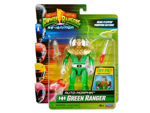 Mighty Morphin Power Rangers Re-Ignition - Auto-Morphin Green Ranger - Collectables > Action Figures > toys -  PLAYMATES