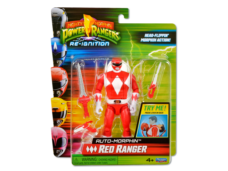 Mighty Morphin Power Rangers Re-Ignition - Auto-Morphin Red Ranger - Collectables > Action Figures > toys -  PLAYMATES