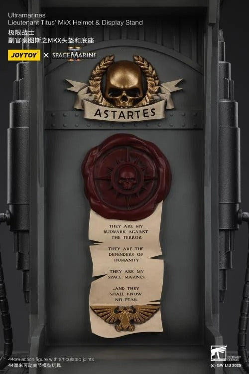 JOYTOY - Ultramarines Lieutenant Titus' MKX Helmet & Display Stand (preorder Q1 2026) - Action & Toy Figures -  Joy Toy