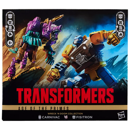 Transformers Age of the Primes Wreck ‘n Doom Collection Fisitron and Carnivac Action Figure 2-Pack - Action figure -  Hasbro