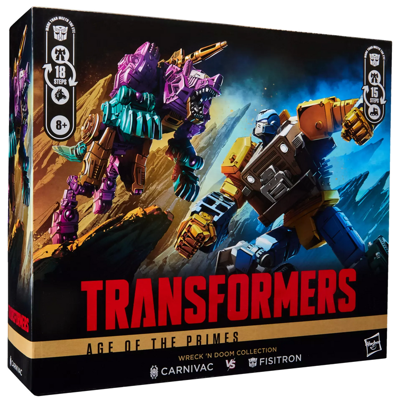 Transformers Age of the Primes Wreck ‘n Doom Collection Fisitron and Carnivac Action Figure 2-Pack - Action figure -  Hasbro