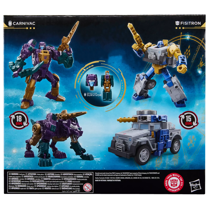Transformers Age of the Primes Wreck ‘n Doom Collection Fisitron and Carnivac Action Figure 2-Pack - Action figure -  Hasbro