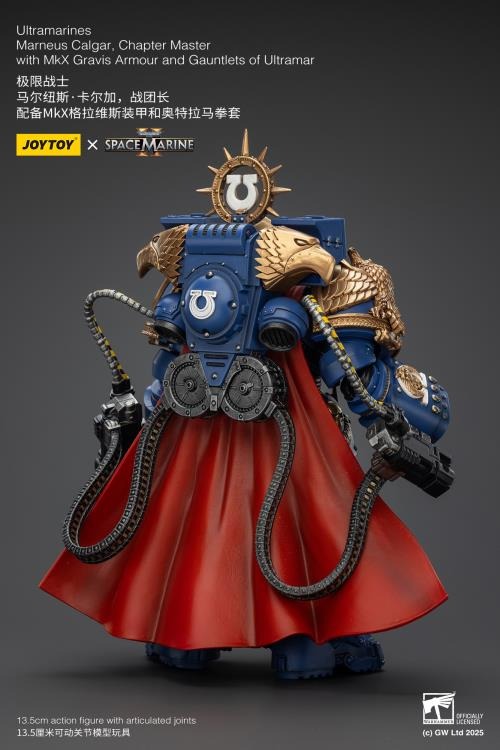 Warhammer 40K - Ultramarines - Space Marine 2 - Marneus Calgar Chapter Master with MKX Gravis Armour and Gauntlets of Ultramar - Collectables > Action Figures > toys -  Joy Toy