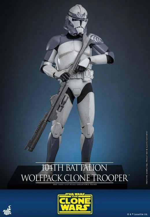 Star Wars: The Clone Wars - 104th Battalion Wolfpack Clone Trooper 1/6th Scale Collectible Figure - TMS142 - Collectables > Action Figures > toys -  Hot Toys