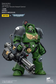JoyToy - Warhammer 40K - Salamanders Terminator (Ver. 3) with Power Fist and Assault Cannon 1/18 Scale Action Figure - Collectables > Action Figures > toys -  Joy Toy