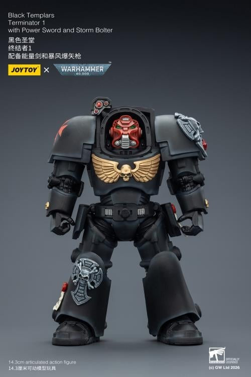 JoyToy - Warhammer 40K - Black Templars - Terminator (Ver. 1) with Power Sword and Storm Bolter 1/18 Scale Action Figure - Collectables > Action Figures > toys -  Joy Toy