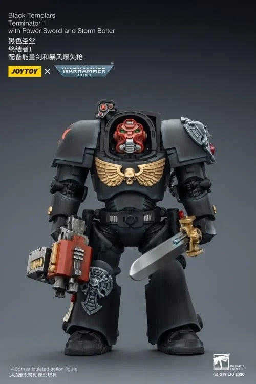 JoyToy - Warhammer 40K - Black Templars - Terminator (Ver. 1) with Power Sword and Storm Bolter 1/18 Scale Action Figure - Collectables > Action Figures > toys -  Joy Toy