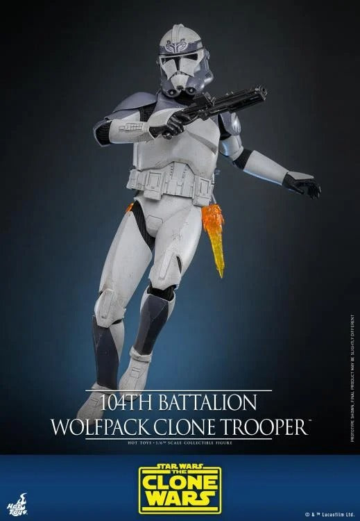 Star Wars: The Clone Wars - 104th Battalion Wolfpack Clone Trooper 1/6th Scale Collectible Figure - TMS142 - Collectables > Action Figures > toys -  Hot Toys