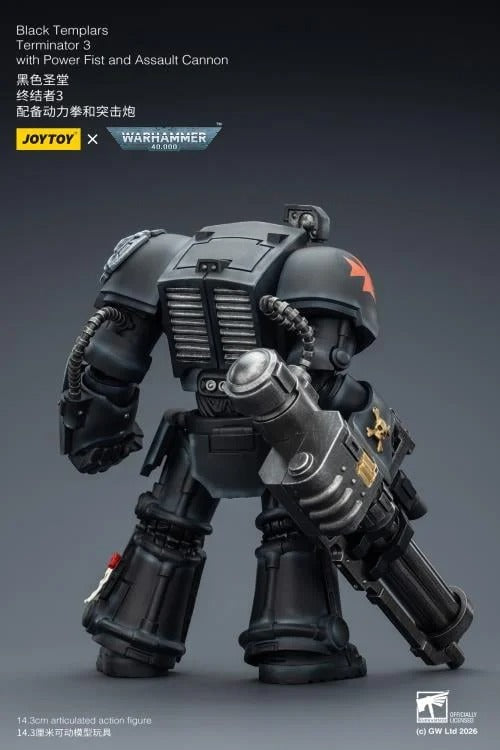 JoyToy - Warhammer 40K - Black Templars - Terminator (Ver. 3) with Power Fist and Assault Cannon 1/18 Scale Action Figure - Collectables > Action Figures > toys -  Joy Toy